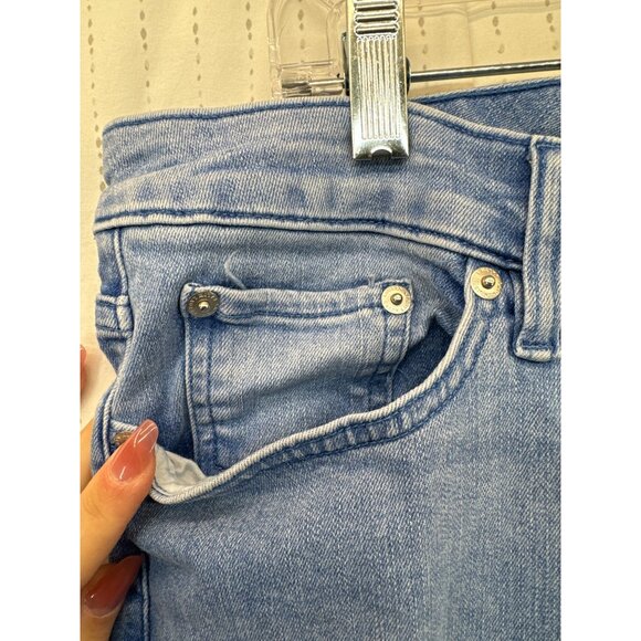 Lauren Ralph Lauren Womens Jeans Sz 18W Cropped Embroidered Raw Hem Blue Stretch - Picture 2 of 15